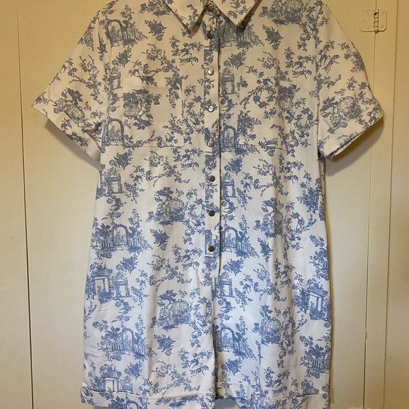 NWT Storia Toile Denim Romper  Size Large - Picture 6 of 6